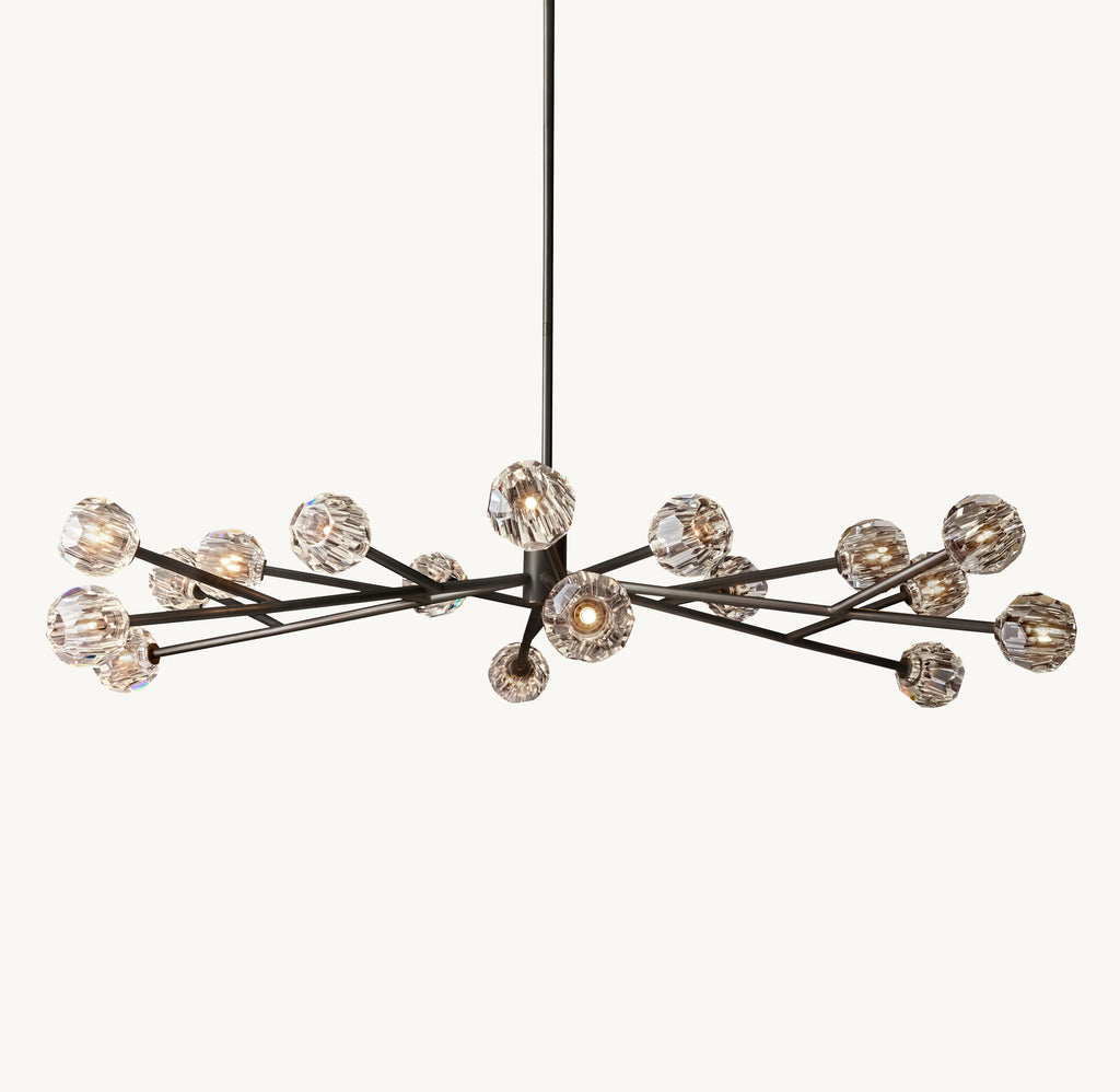 Heritage Boule De Cristal Clear Glass Round Chandelier, alternate view