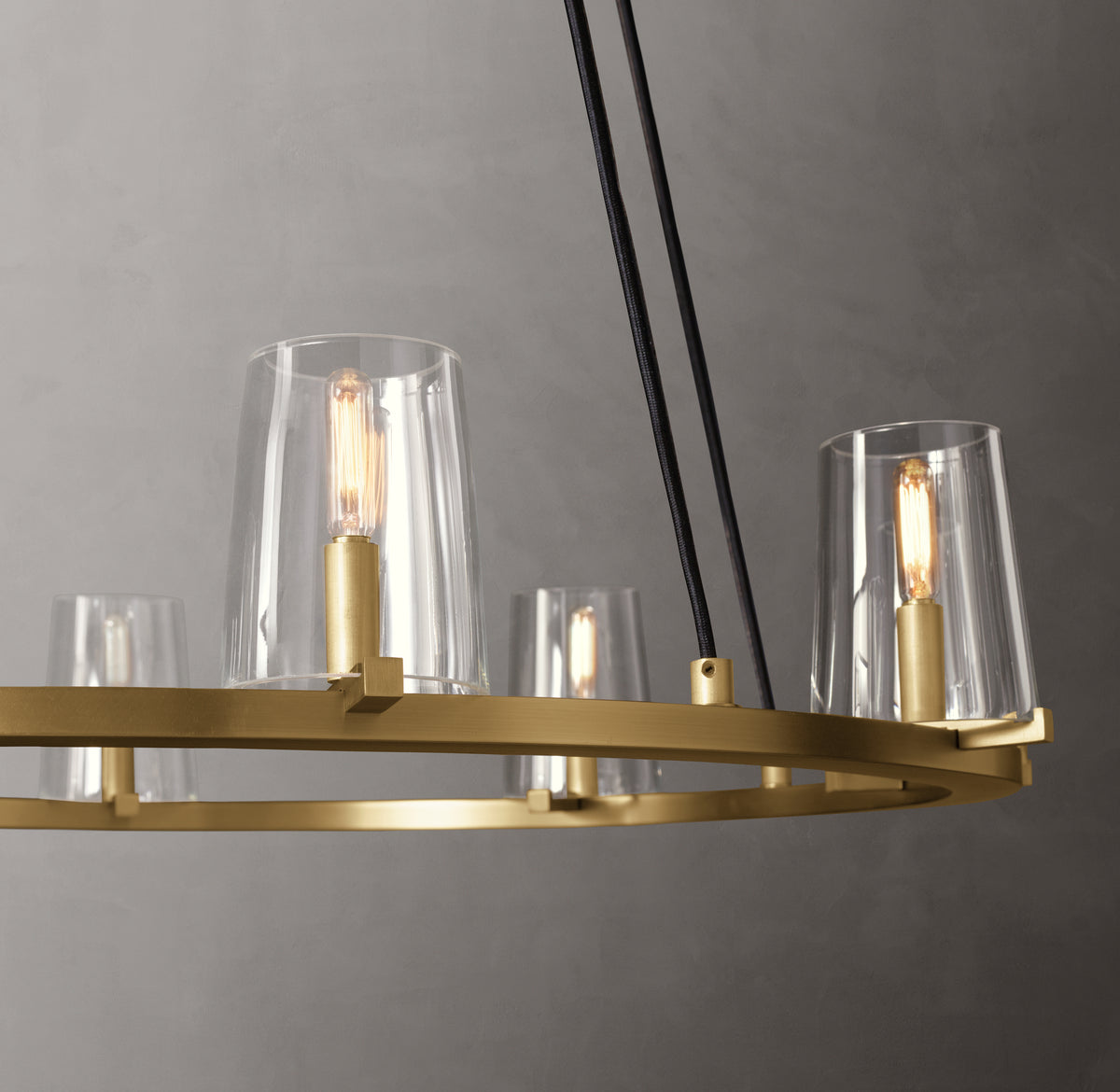 Artisan Pauillac Round Chandelier – 36" Lacquered Burnished Brass