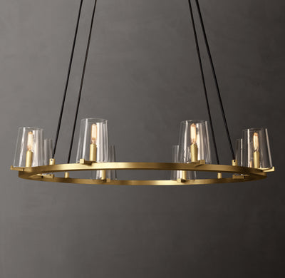 Artisan Pauillac Round Chandelier – 36" Lacquered Burnished Brass
