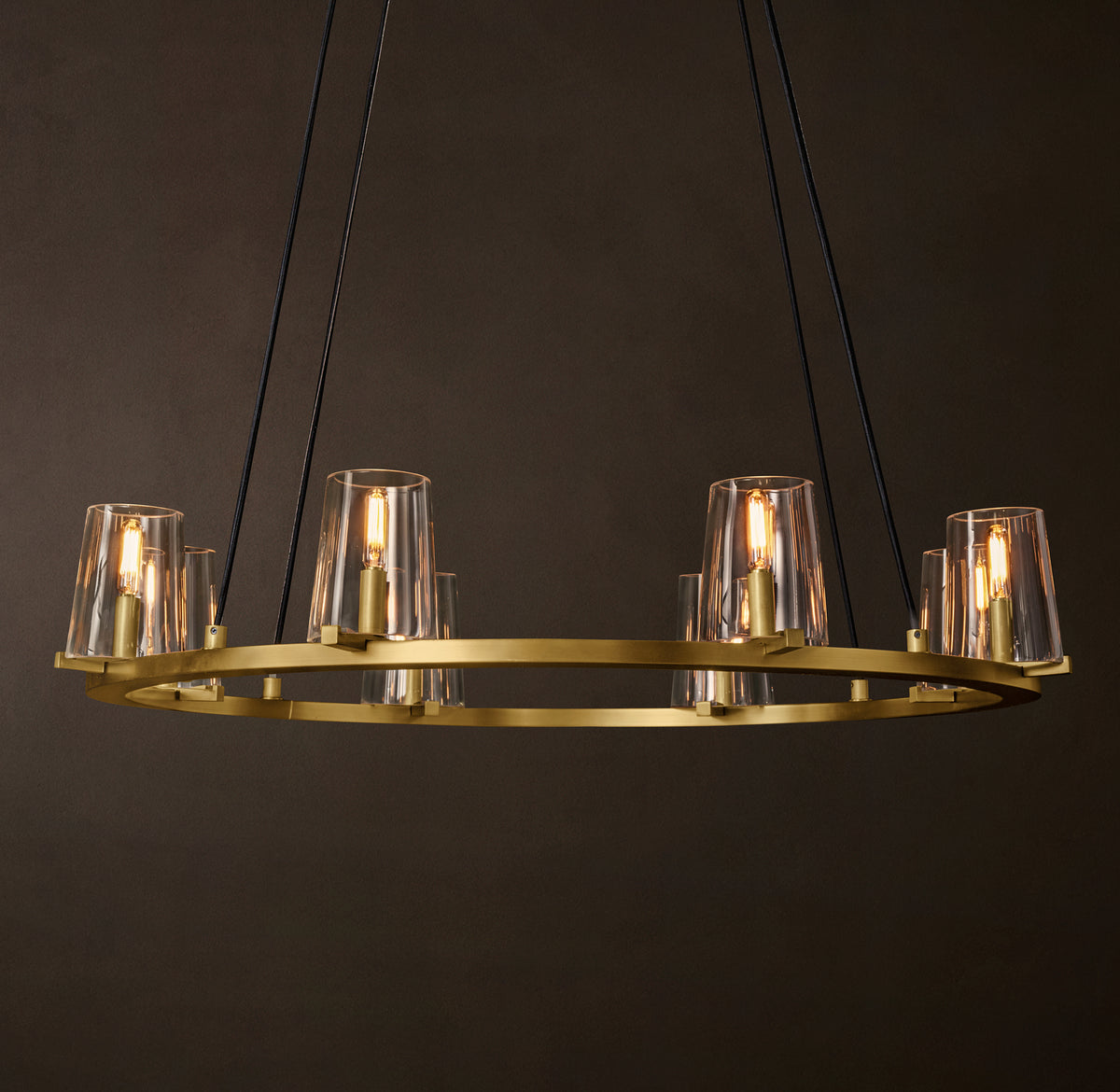 Artisan Pauillac Round Chandelier – 36" Lacquered Burnished Brass