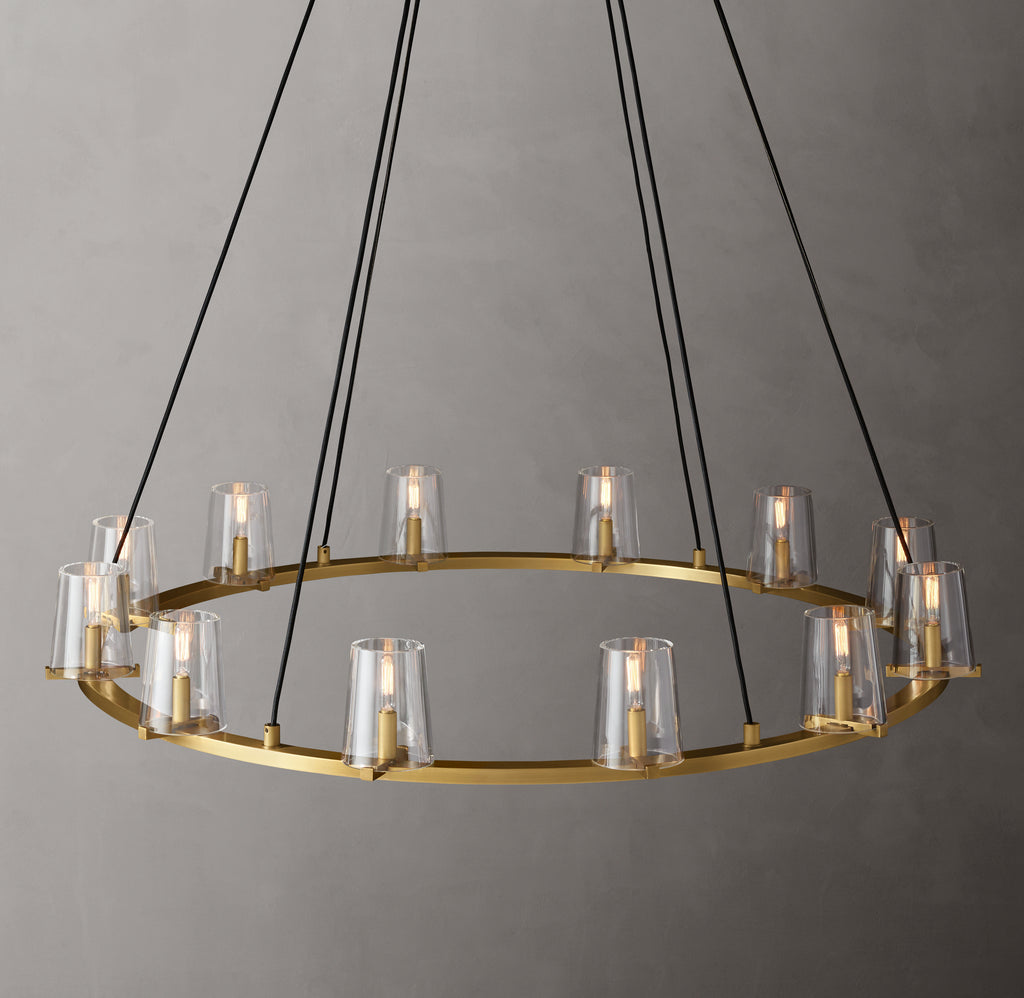 Artisan Pauillac Round Chandelier – 48" Lacquered Burnished Brass
