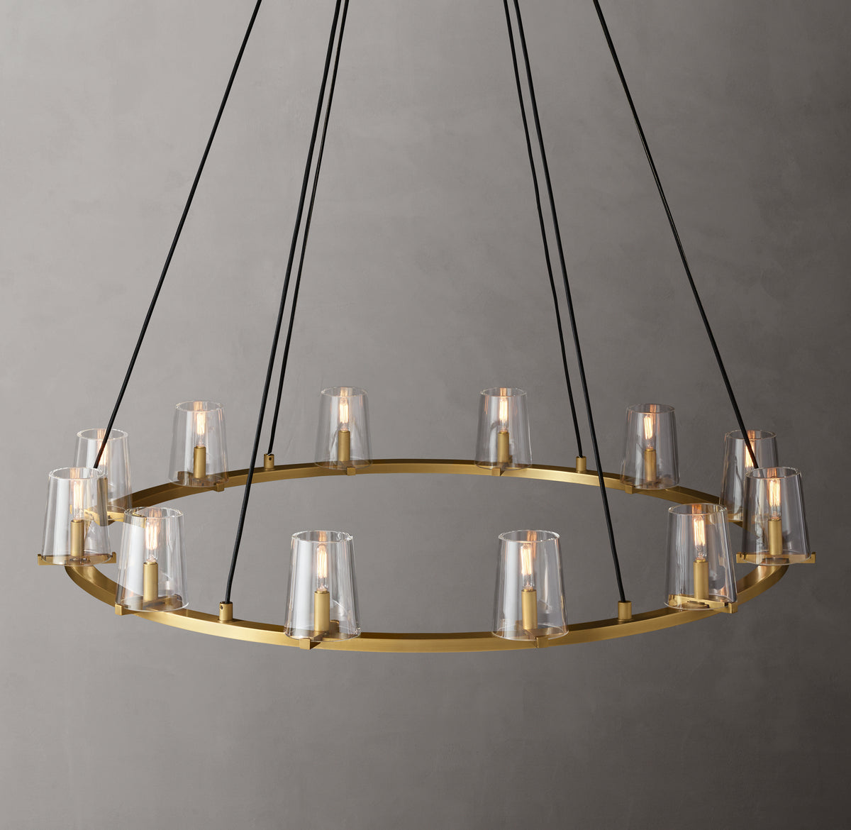 Artisan Pauillac Round Chandelier – 48" Lacquered Burnished Brass