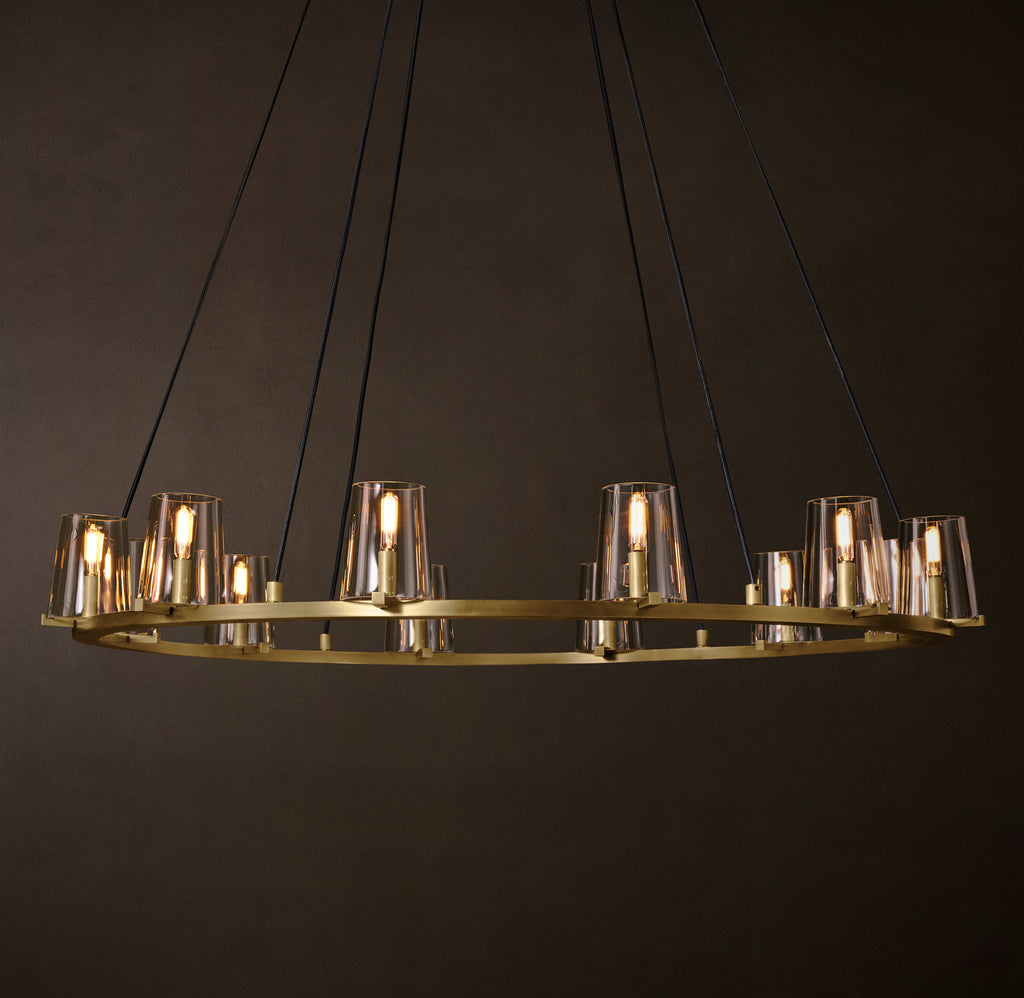 Artisan Pauillac Round Chandelier – 48" Lacquered Burnished Brass