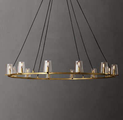 Artisan Pauillac Round Chandelier – 60" Lacquered Burnished Brass