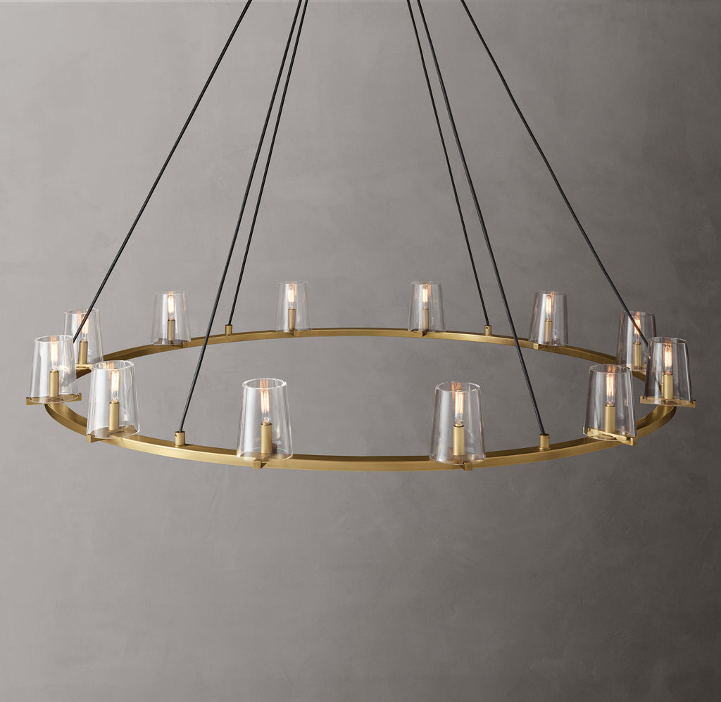 Artisan Pauillac Round Chandelier – 60" Lacquered Burnished Brass