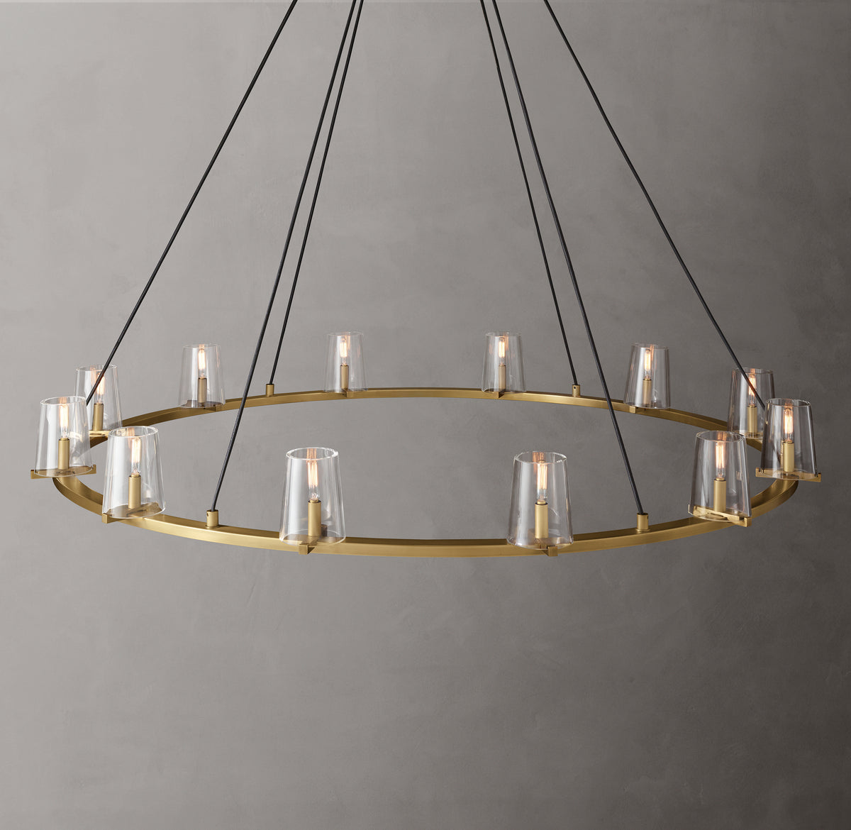Artisan Pauillac Round Chandelier – 60" Lacquered Burnished Brass