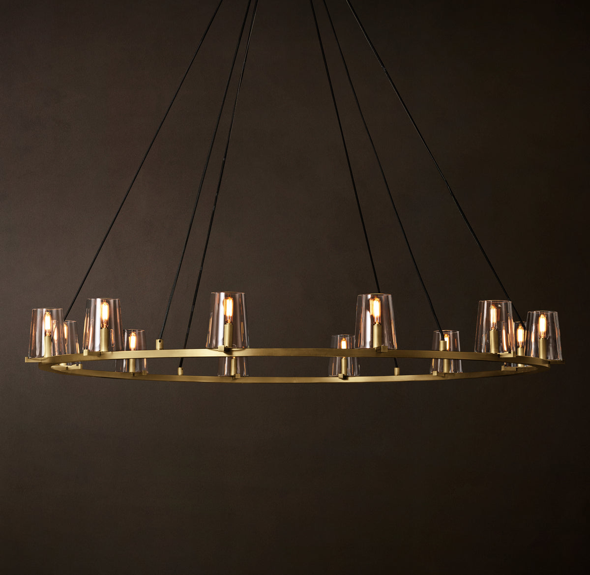 Artisan Pauillac Round Chandelier – 60" Lacquered Burnished Brass