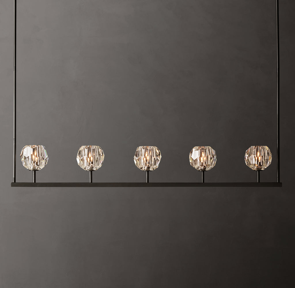 Heritage Boule De Cristal Clear Glass Linear Chandelier