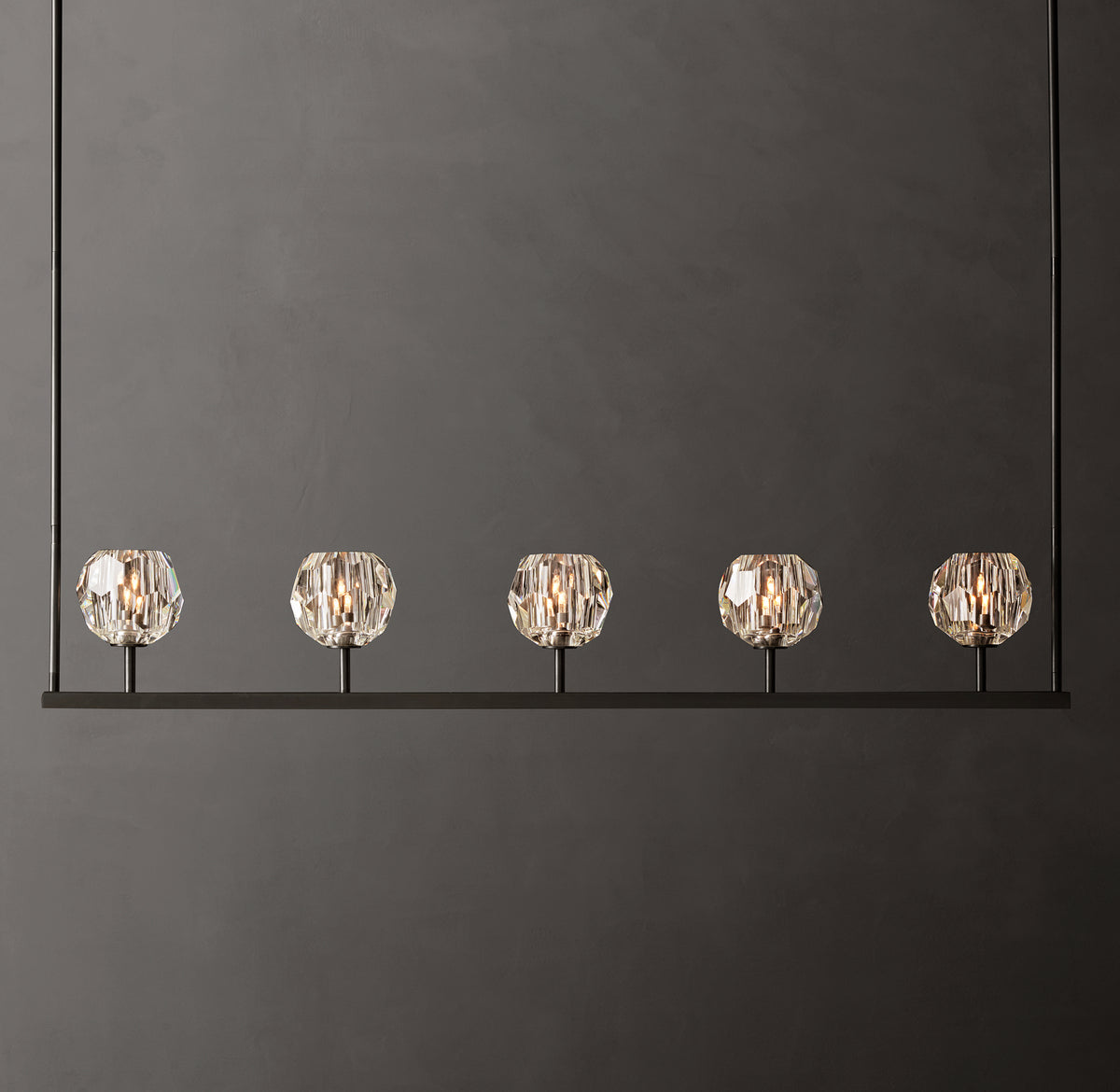 Heritage Boule De Cristal Clear Glass Linear Chandelier