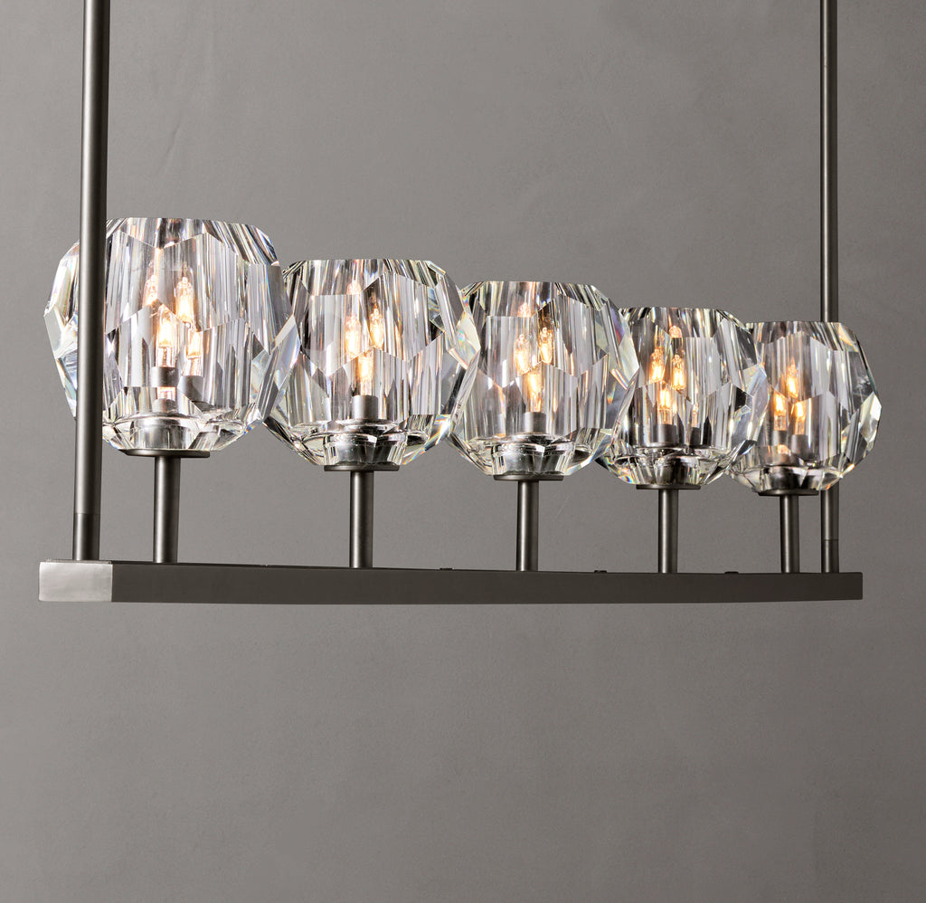 Heritage Boule De Cristal Clear Glass Linear Chandelier