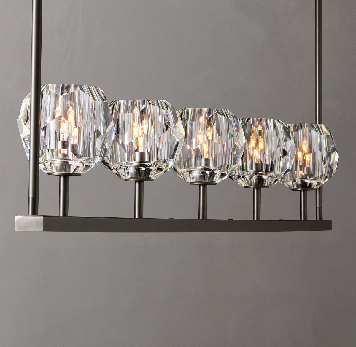 Heritage Boule De Cristal Clear Glass Linear Chandelier