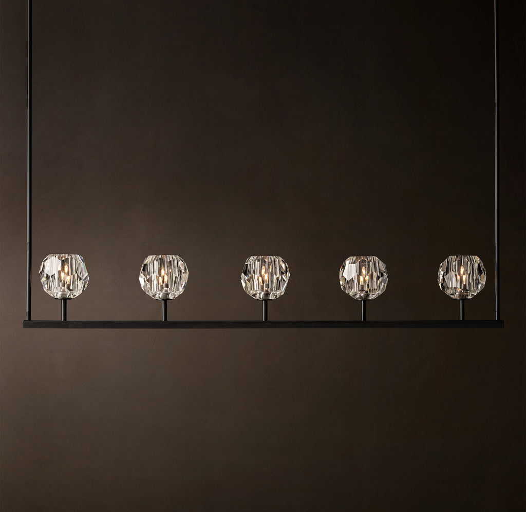 Heritage Boule De Cristal Clear Glass Linear Chandelier