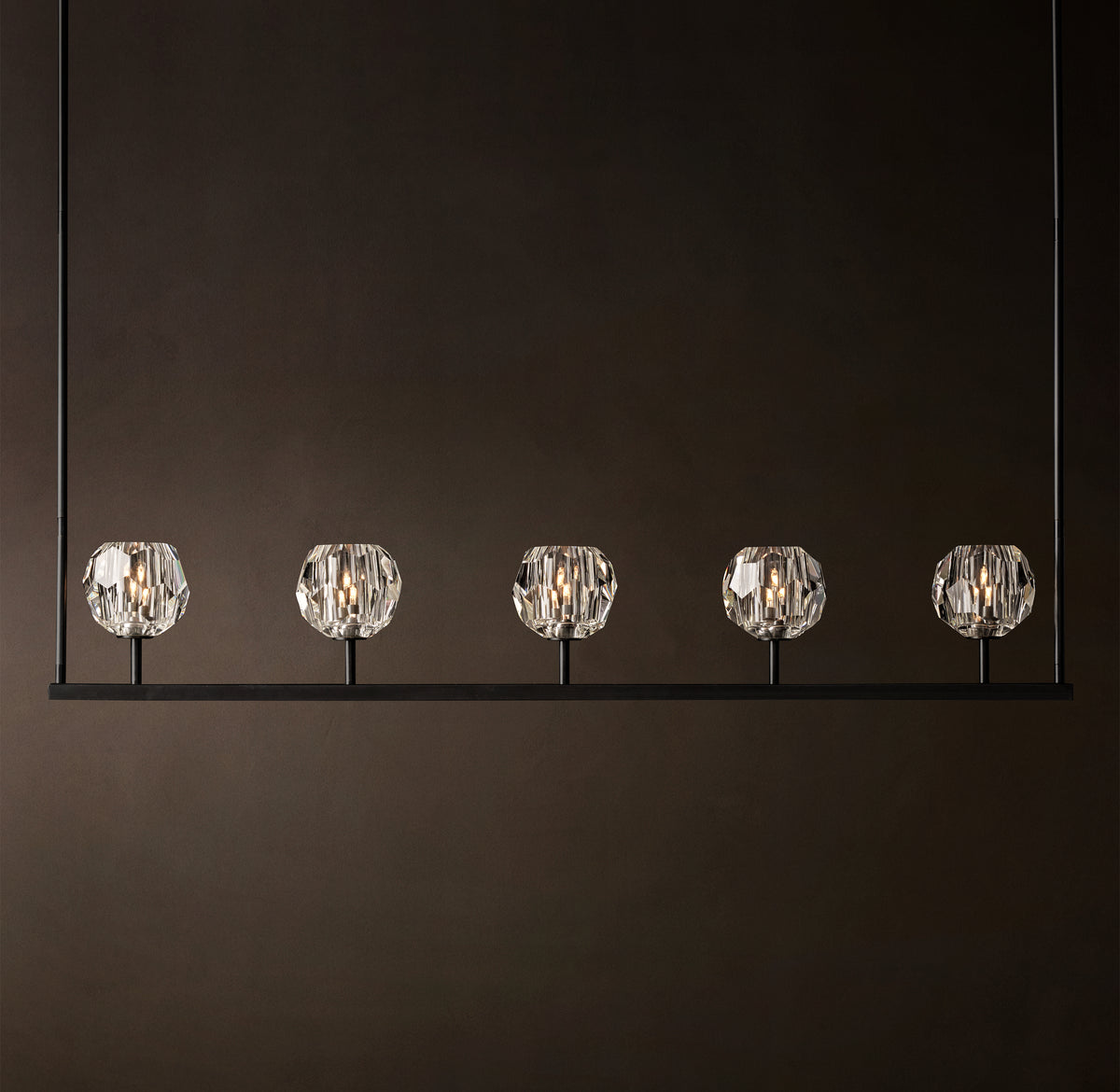 Heritage Boule De Cristal Clear Glass Linear Chandelier