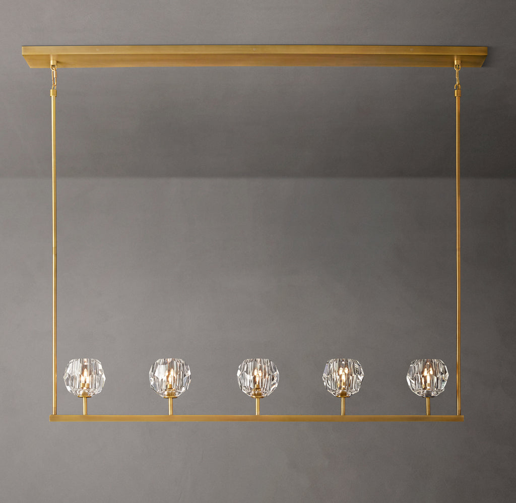 Heritage Boule De Cristal Clear Glass Linear Chandelier