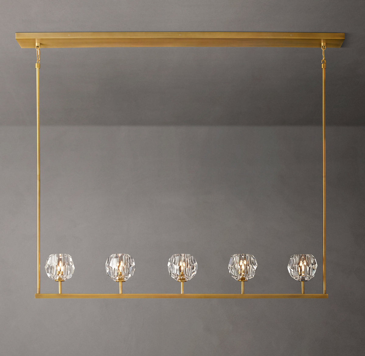 Heritage Boule De Cristal Clear Glass Linear Chandelier