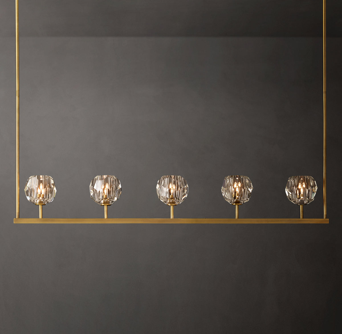 Heritage Boule De Cristal Clear Glass Linear Chandelier