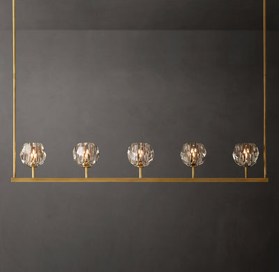 Heritage Boule De Cristal Clear Glass Linear Chandelier