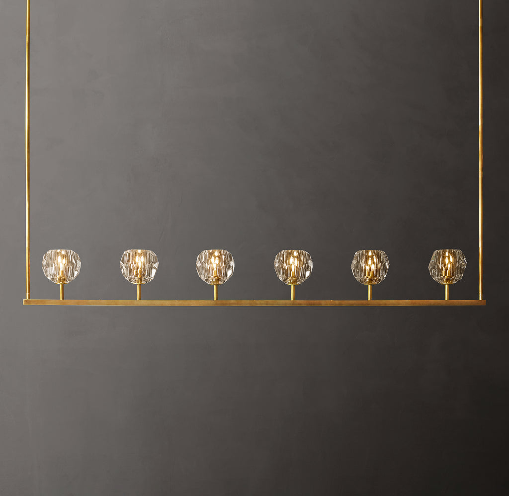 Heritage Boule De Cristal Clear Glass Linear Chandelier