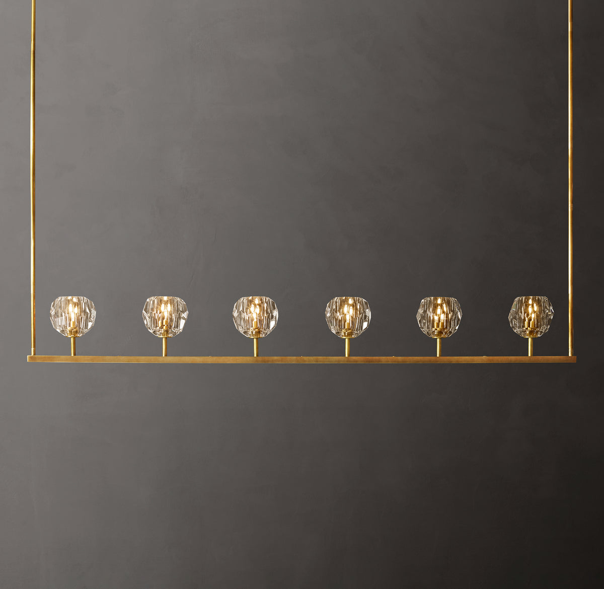 Heritage Boule De Cristal Clear Glass Linear Chandelier