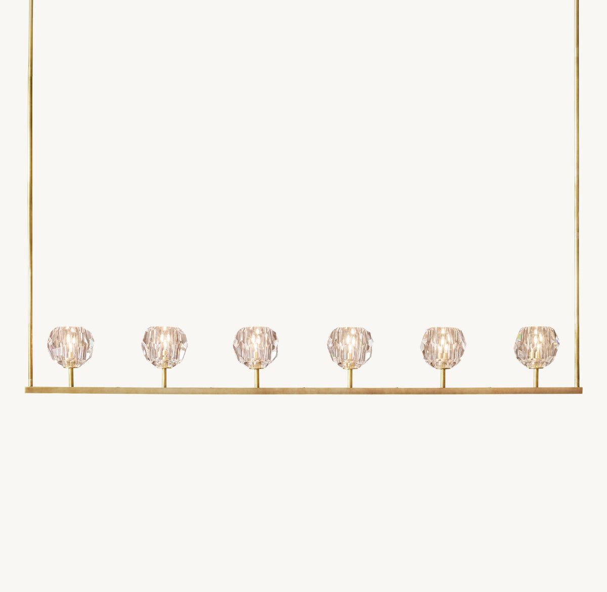 Heritage Boule De Cristal Clear Glass Linear Chandelier, alternate view