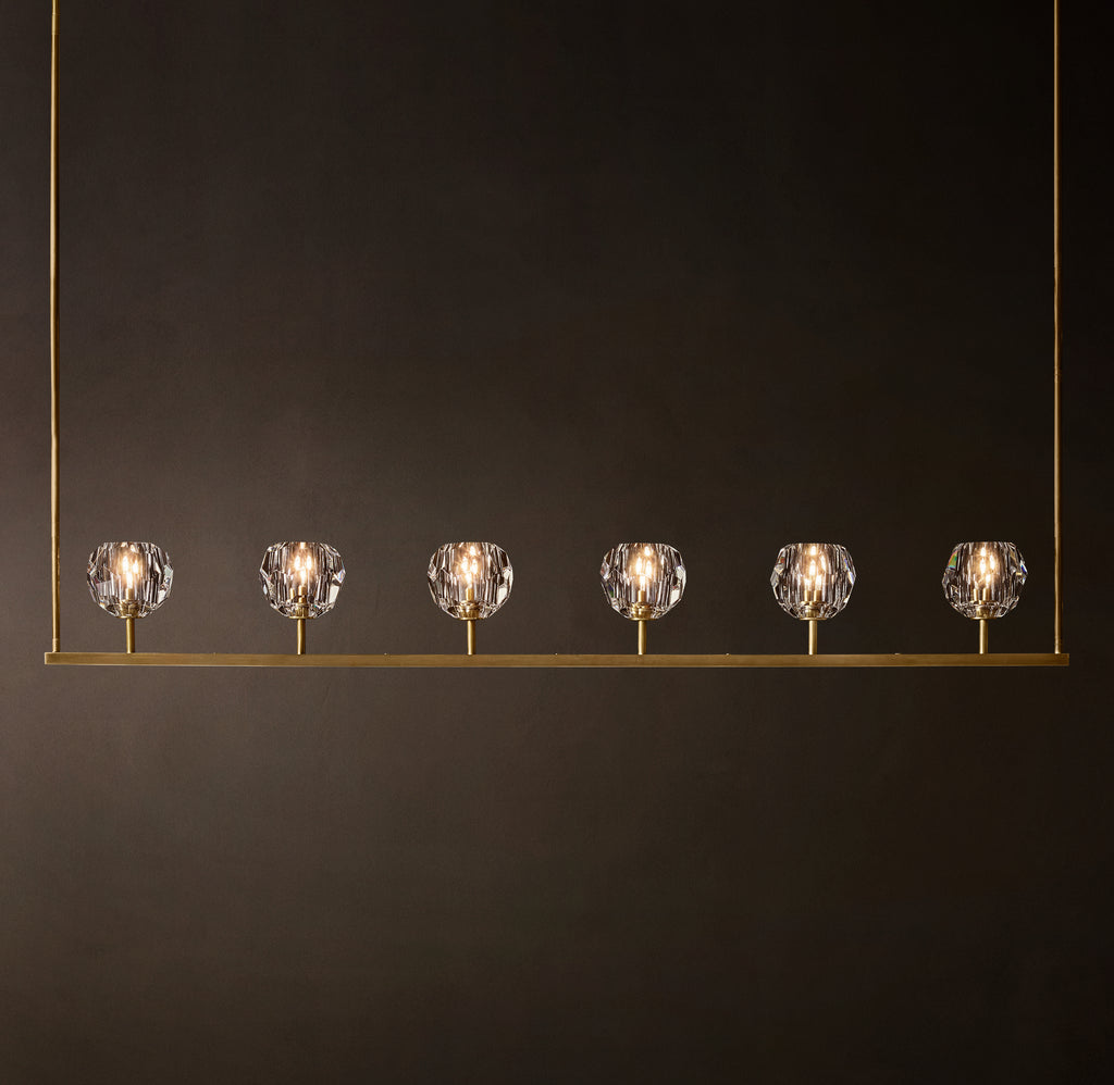 Heritage Boule De Cristal Clear Glass Linear Chandelier
