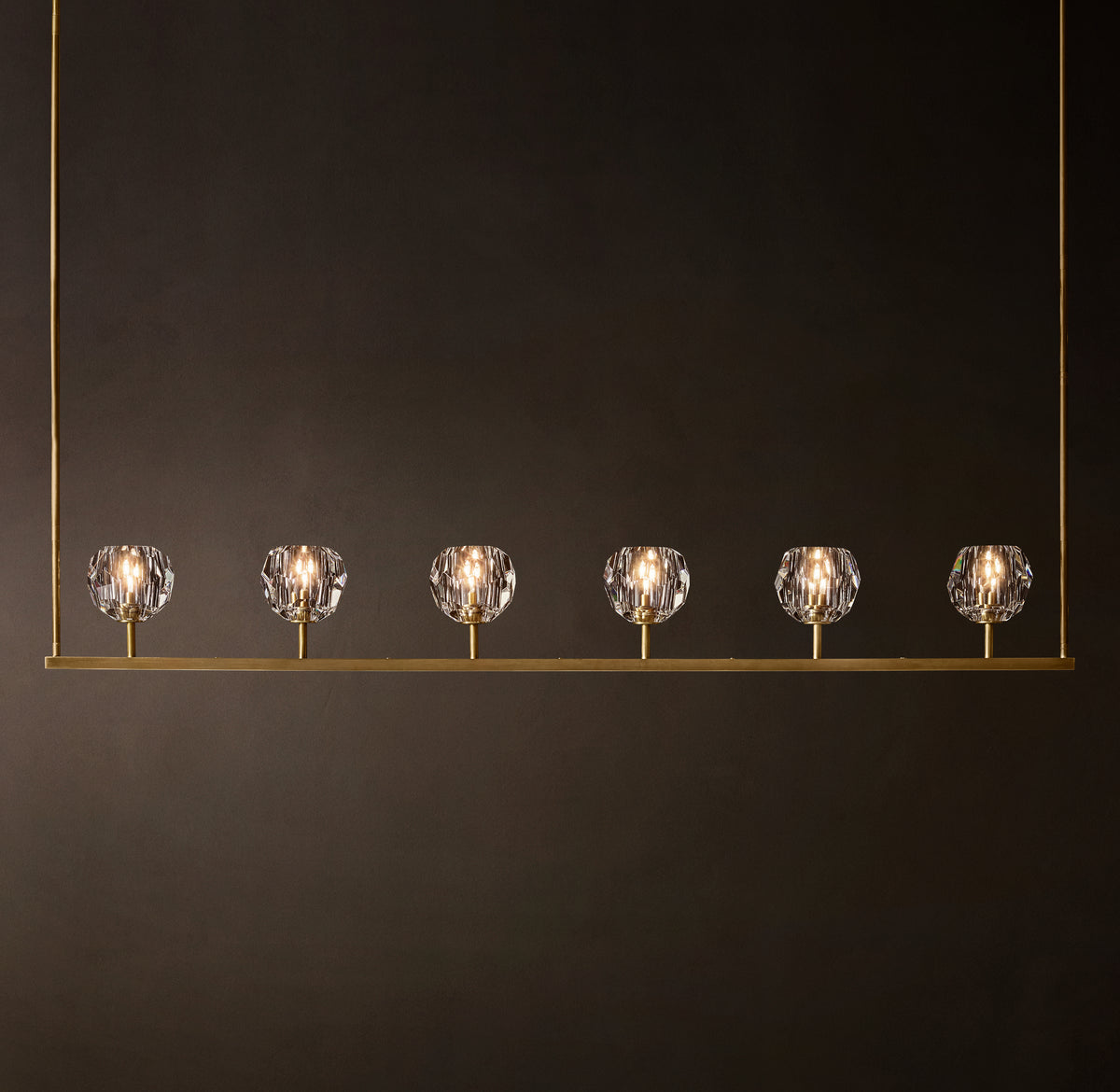 Heritage Boule De Cristal Clear Glass Linear Chandelier