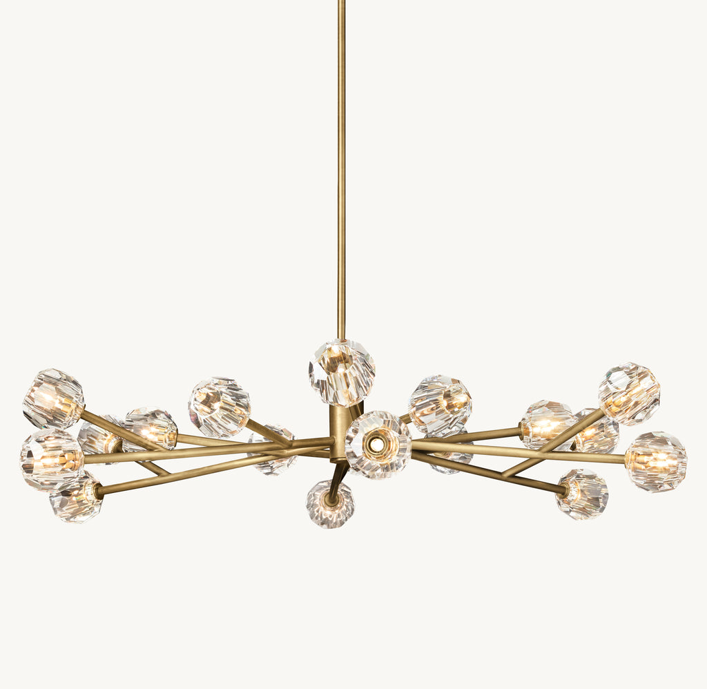 Heritage Boule De Cristal Clear Glass Round Chandelier, alternate view
