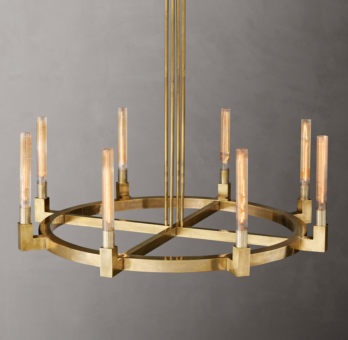 Heritage Cannele Round Chandelier, alternate view