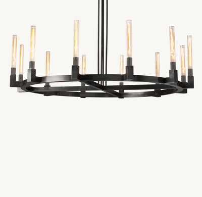 Heritage Cannele Round Chandelier – 60" Bronze