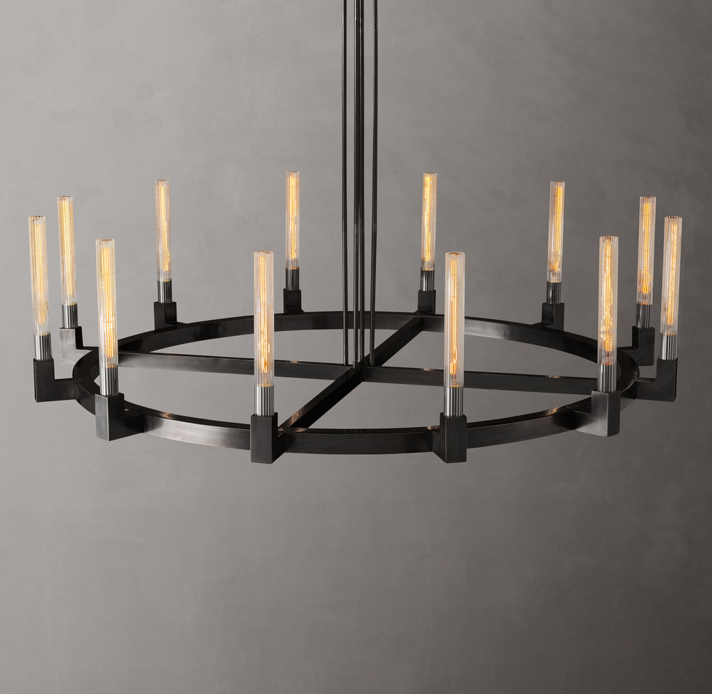 Heritage Cannele Round Chandelier, alternate view