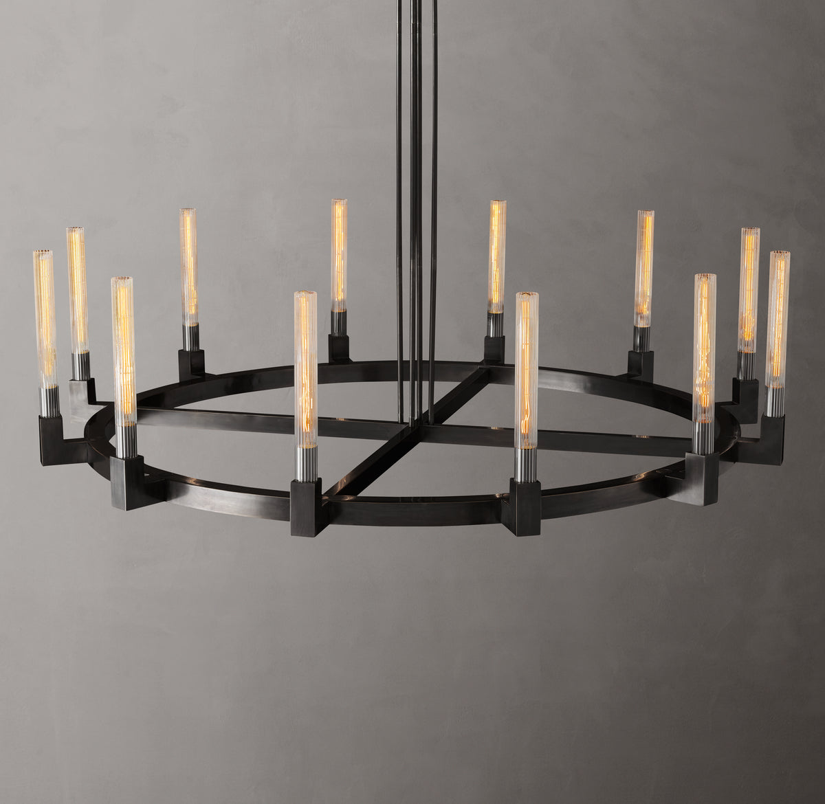 Heritage Cannele Round Chandelier, alternate view