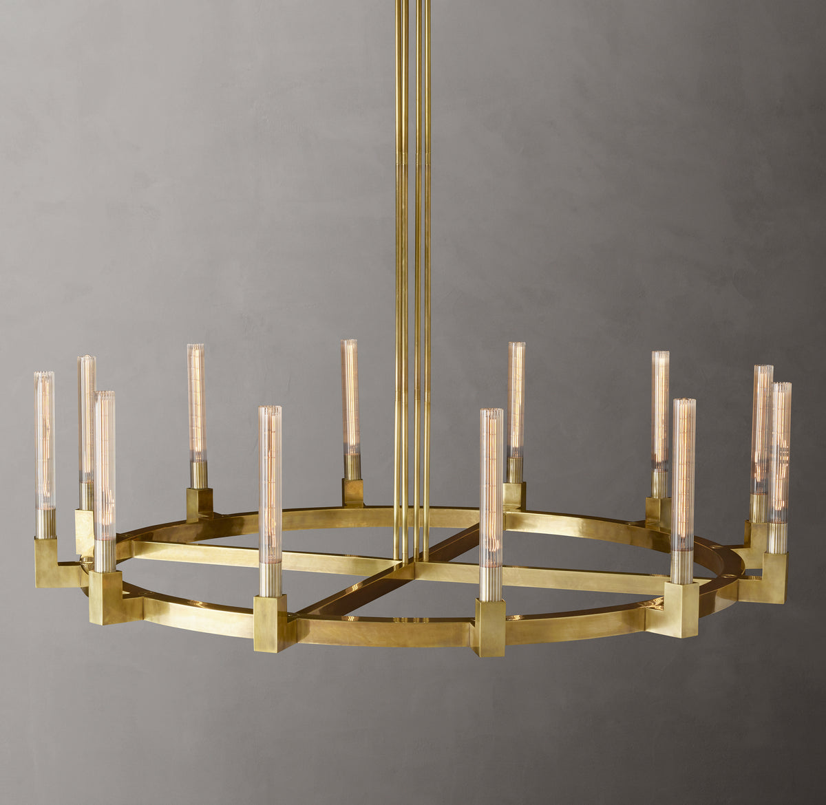 Heritage Cannele Round Chandelier, alternate view