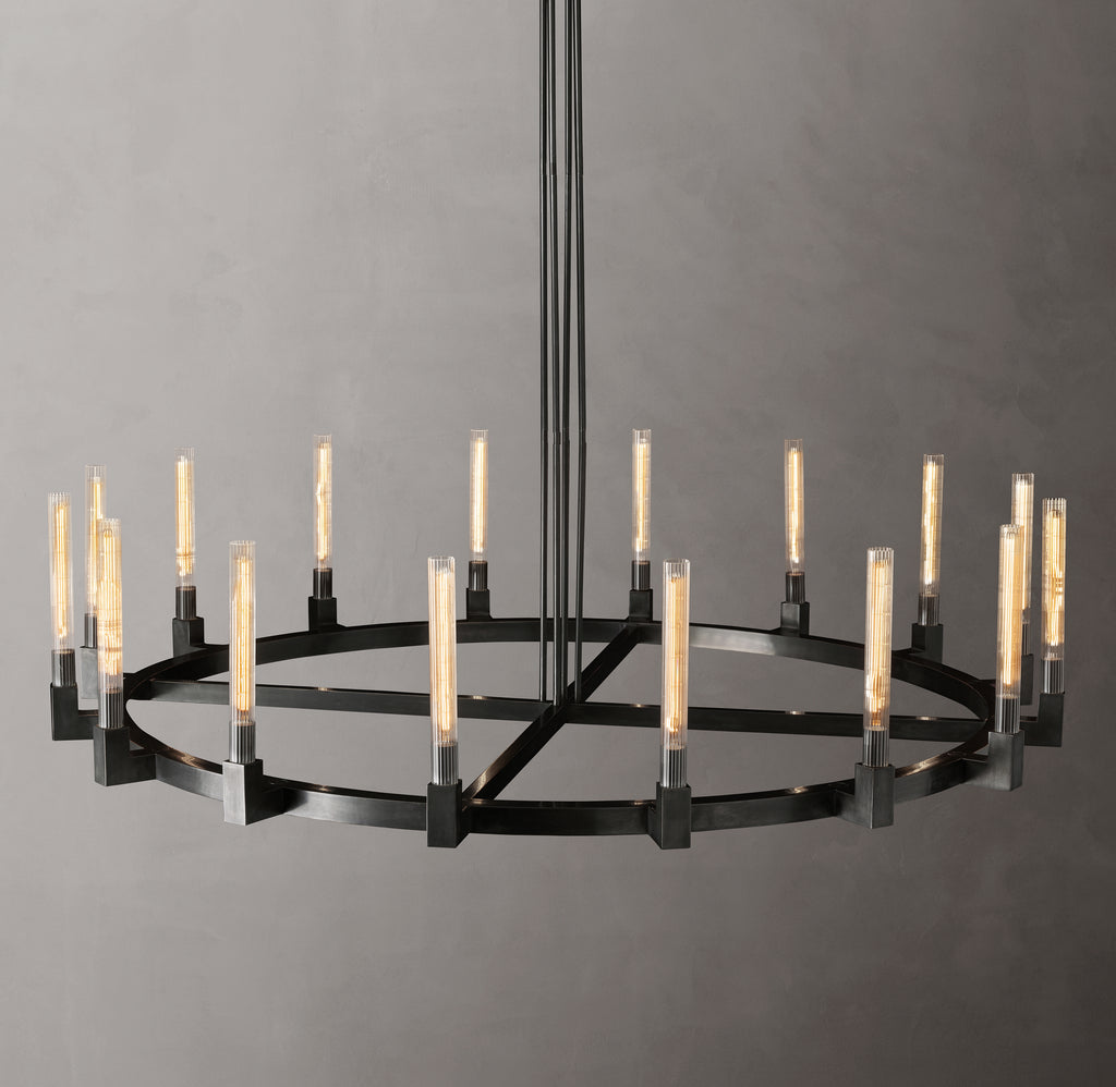 Heritage Cannele Round Chandelier, alternate view
