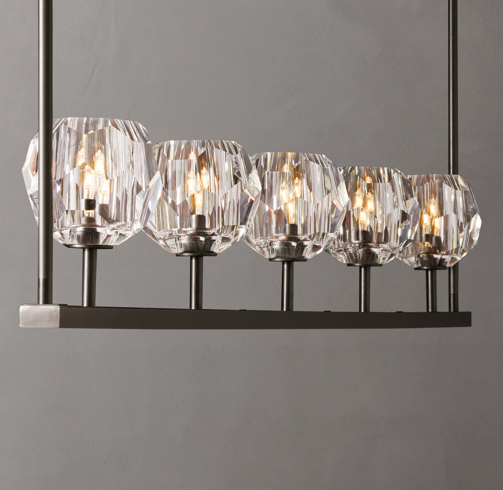 Heritage Boule De Cristal Clear Glass Linear Chandelier