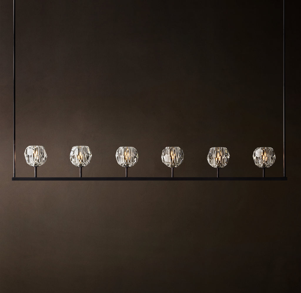 Heritage Boule De Cristal Clear Glass Linear Chandelier