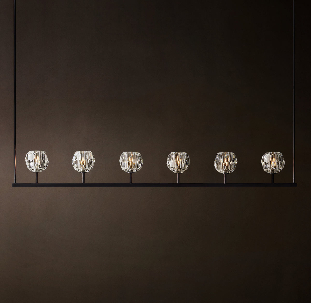Heritage Boule De Cristal Clear Glass Linear Chandelier