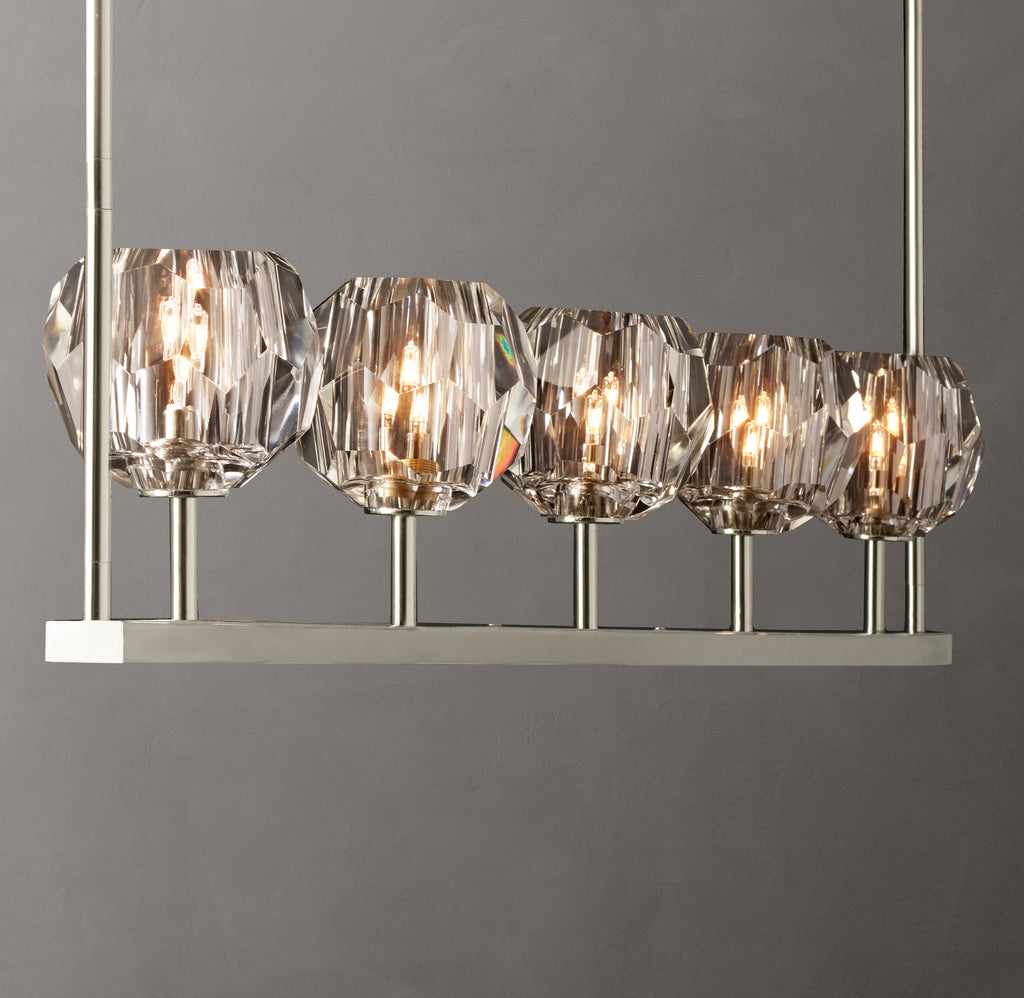 Heritage Boule De Cristal Clear Glass Linear Chandelier