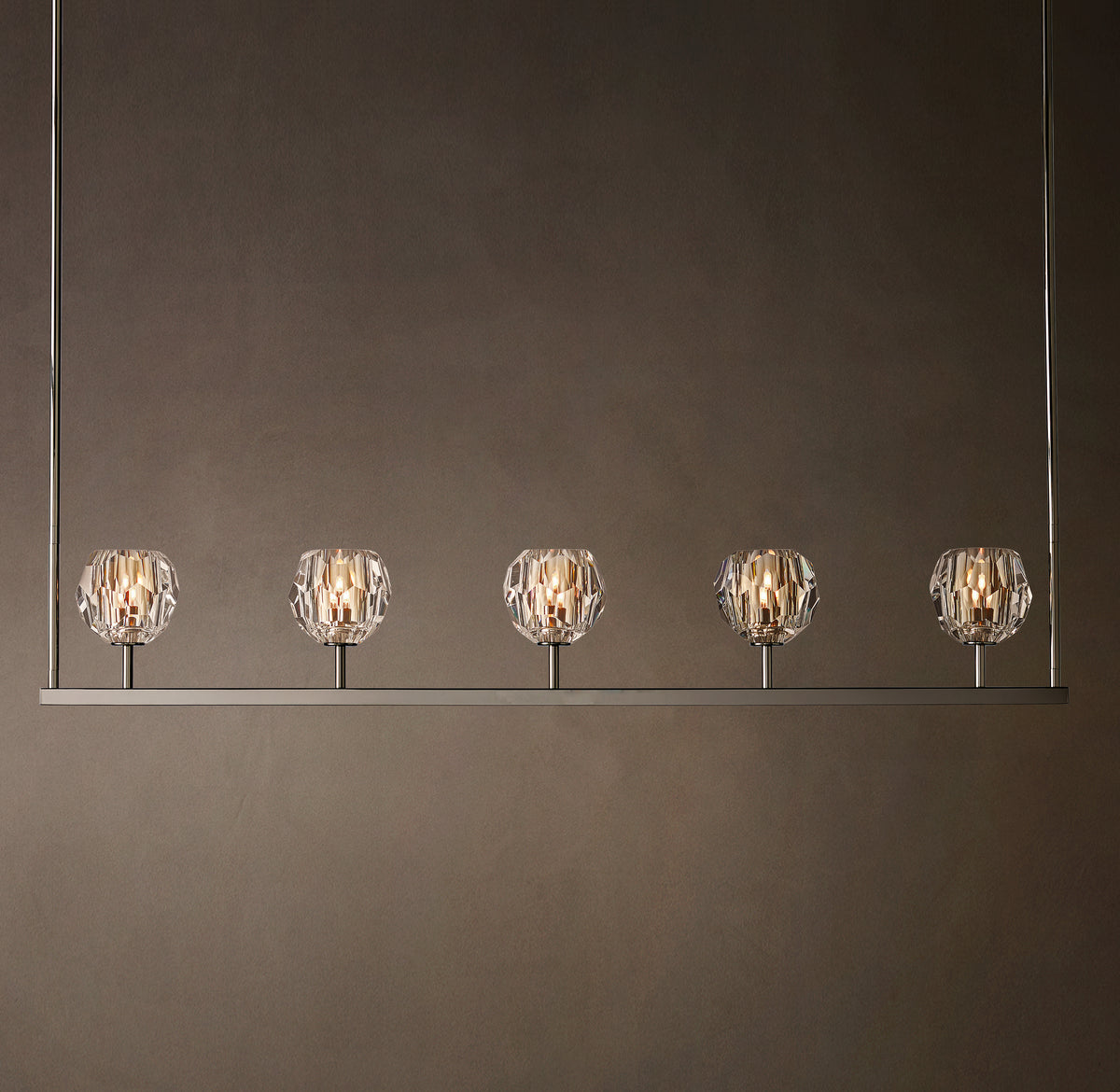 Heritage Boule De Cristal Clear Glass Linear Chandelier
