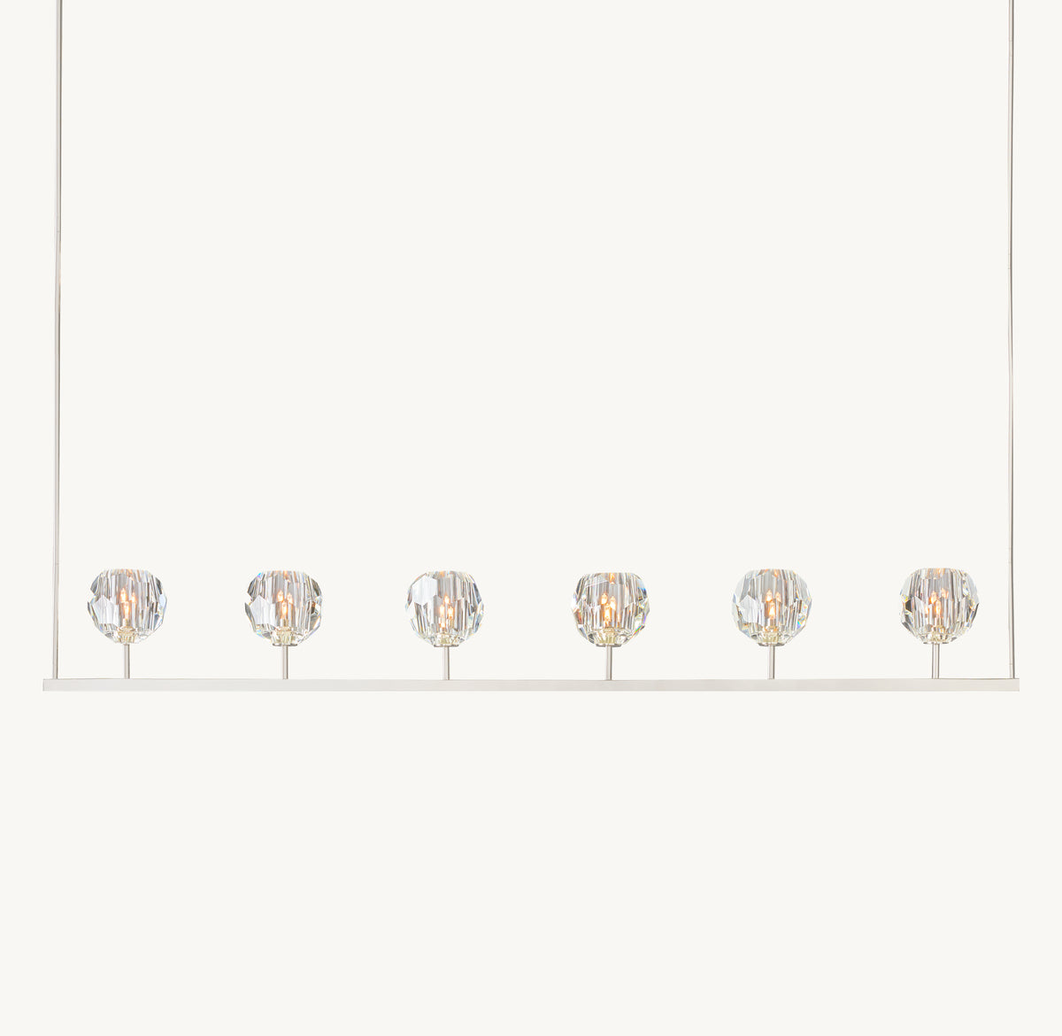 Heritage Boule De Cristal Clear Glass Linear Chandelier, alternate view