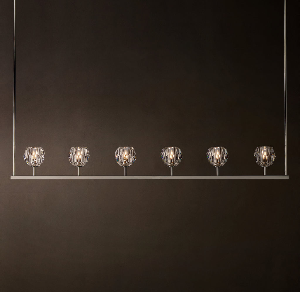 Heritage Boule De Cristal Clear Glass Linear Chandelier