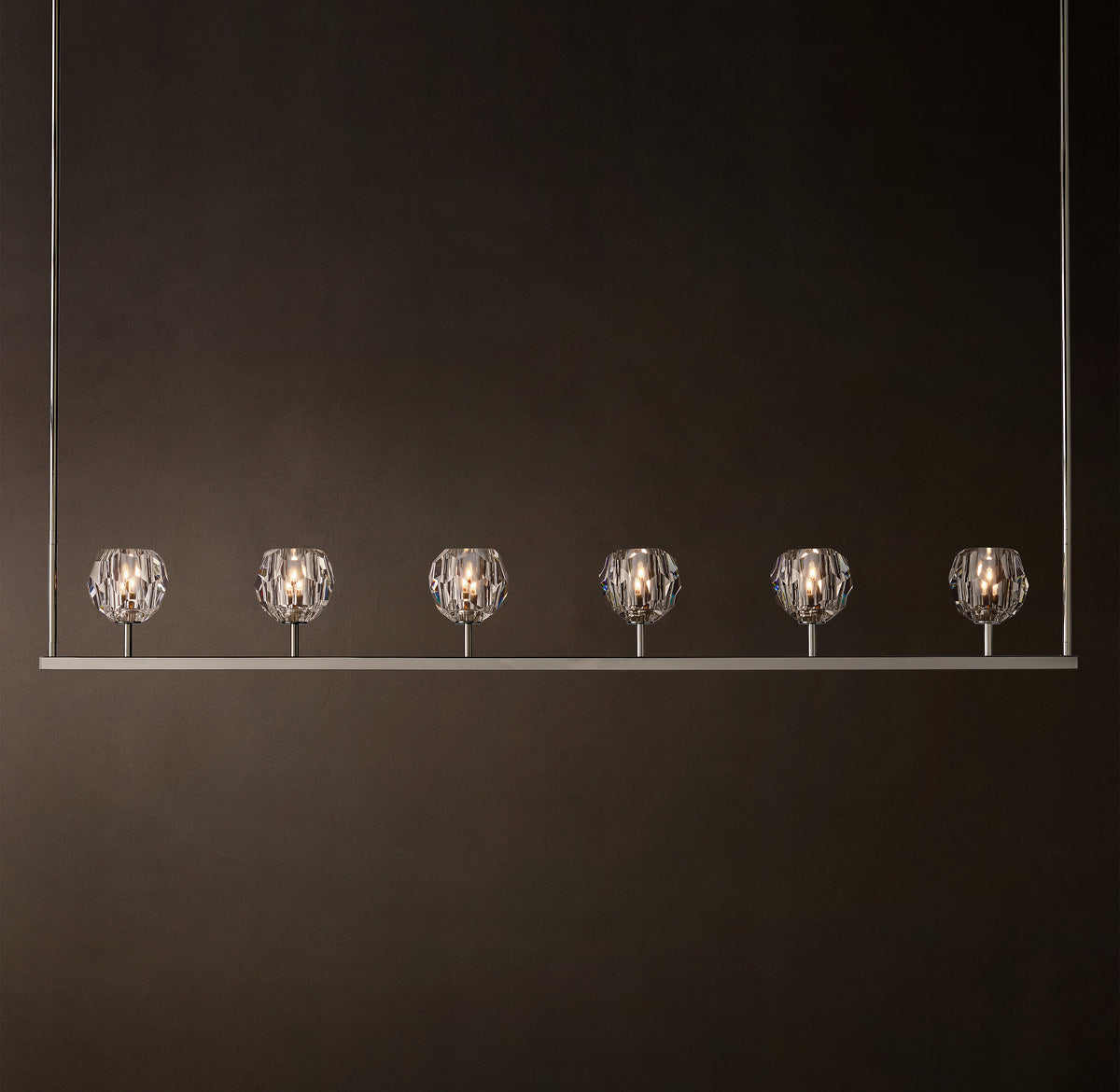 Heritage Boule De Cristal Clear Glass Linear Chandelier