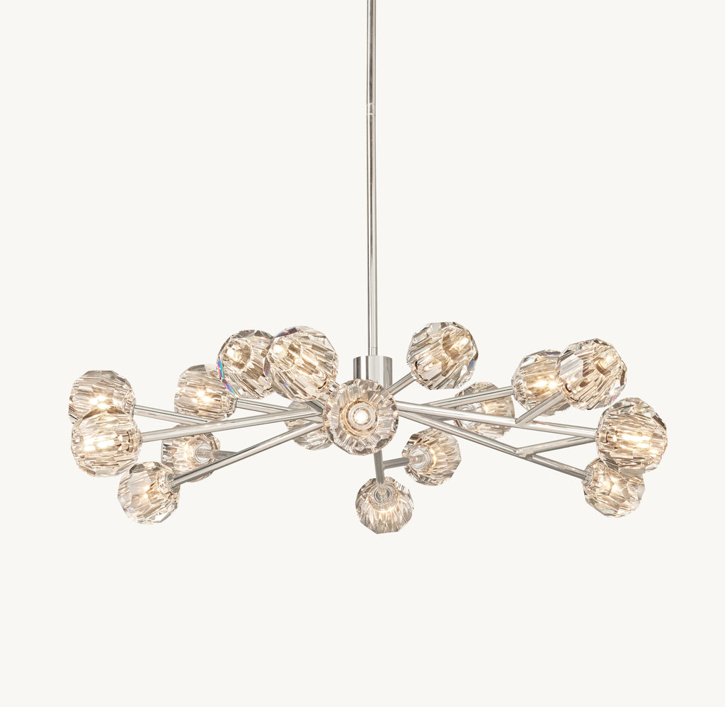 Heritage Boule De Cristal Clear Glass Round Chandelier, alternate view