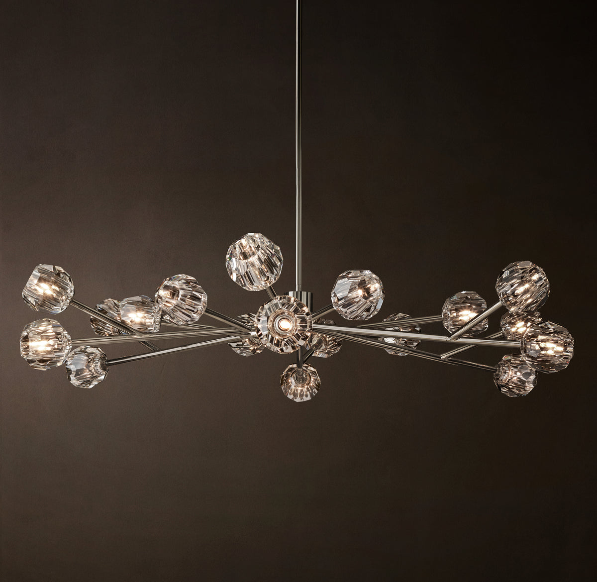 Heritage Boule De Cristal Clear Glass Round Chandelier, alternate view