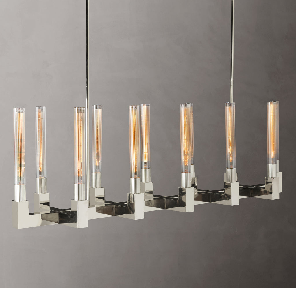 Heritage Cannele Linear Chandelier, alternate view