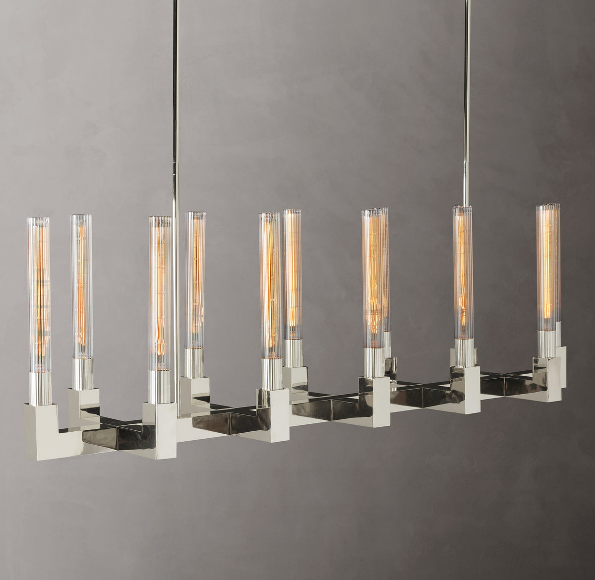 Heritage Cannele Linear Chandelier, alternate view