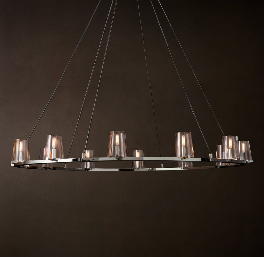 Artisan Pauillac Round Chandelier – 60" Polished Nickel