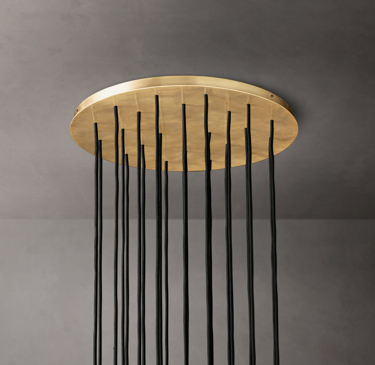 Heritage Boule De Cristal Clear Glass Round Cluster Chandelier – 24" Lacquered Burnished Brass