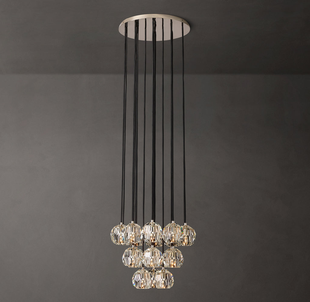 Heritage Boule De Cristal Clear Glass Round Cluster Chandelier