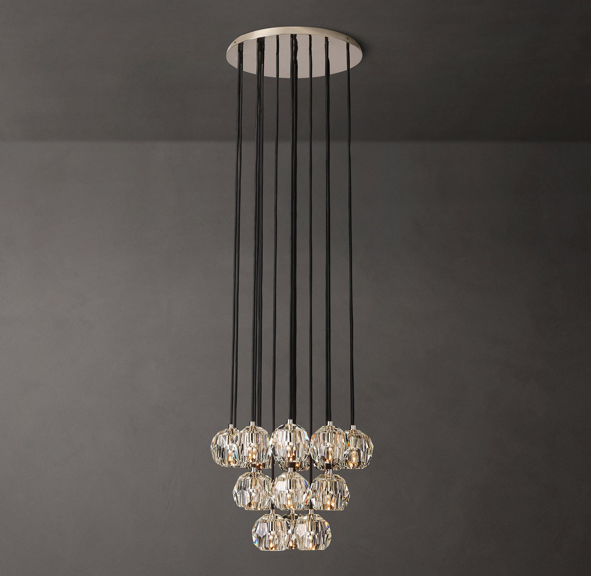 Heritage Boule De Cristal Clear Glass Round Cluster Chandelier
