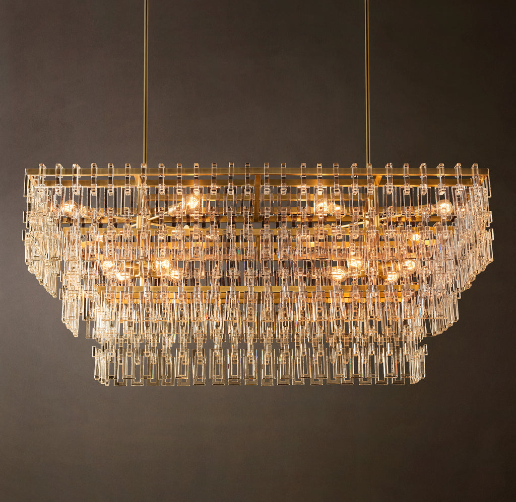 Artisan Marignan Tiered Rectangular Chandelier, alternate view